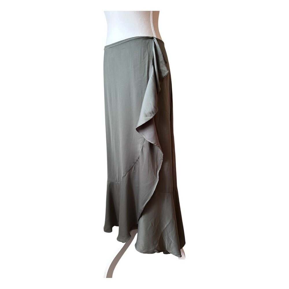 Ruffle Wrap Skirt Vacation Pool Beach Cover Sage Green - 18W - Picture 3 of 6